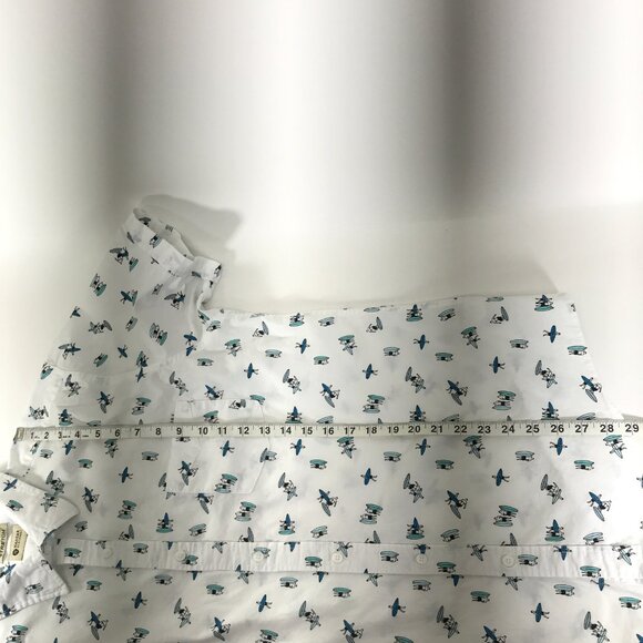 Haggar Clothing Button Up Surfer Print Shirt Men's XL Short Sleeve Casual Summer - Picture 7 of 10